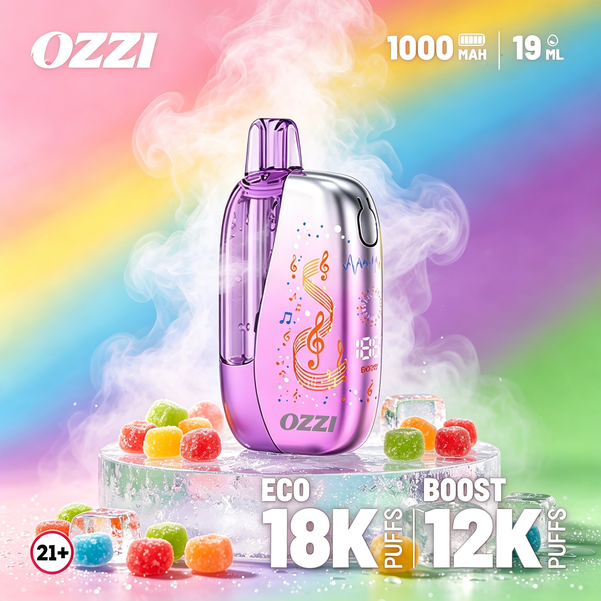 OZZI 18000 PUFFS - Rainbow Candy