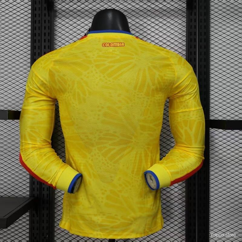 Player Version 2026 Colombia Home Long Sleeve JerseyS-2XL