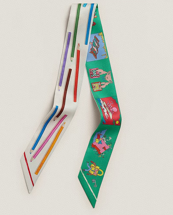 Hermes Silk Twilly Bandeau