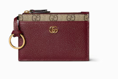Gucci Bi-colour GG Marmont zip key pouch 837966