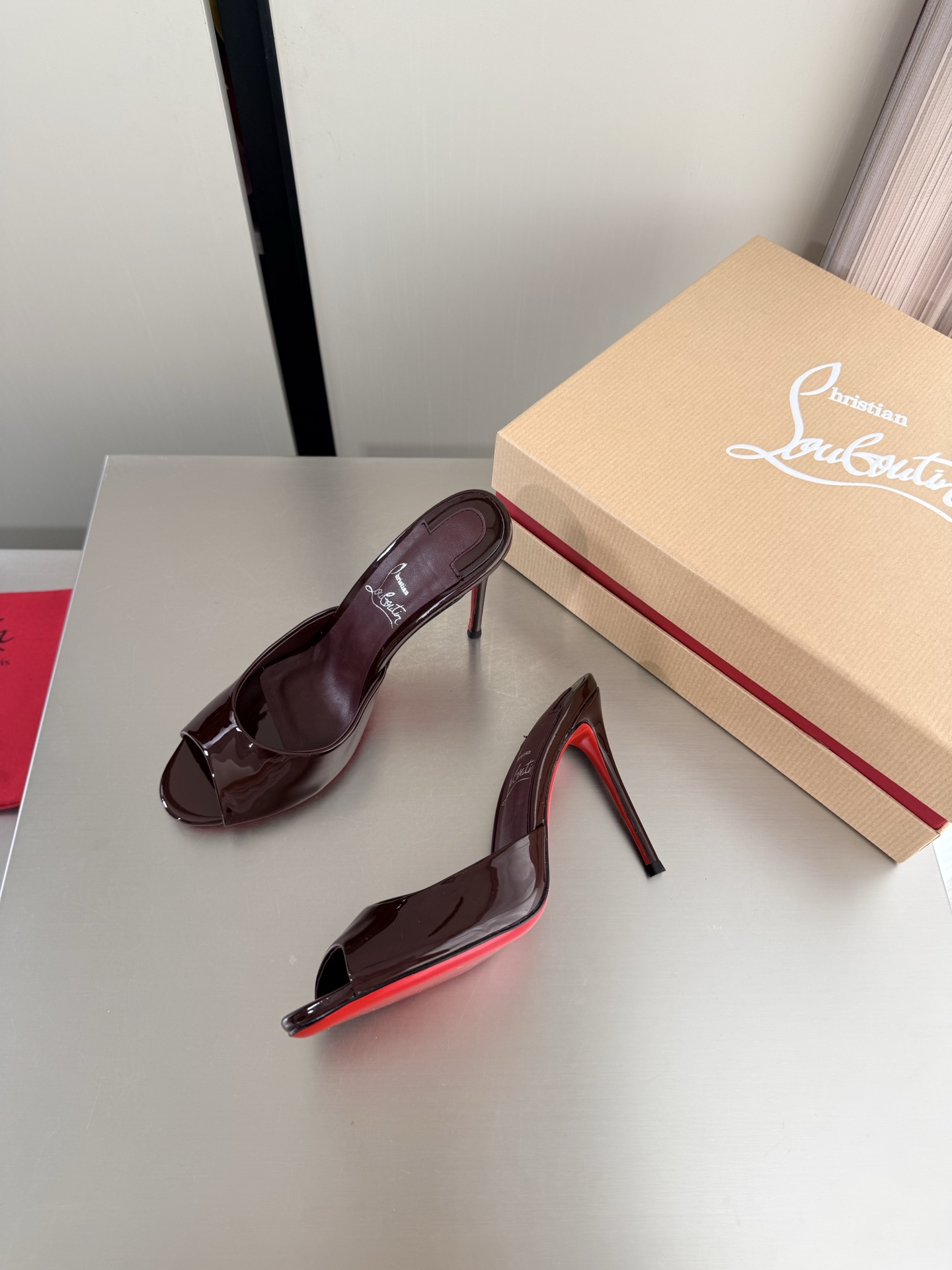 Christian Louboutin shiny leather Mule