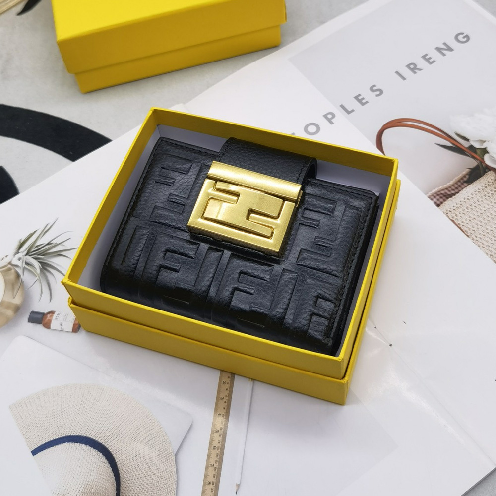 FENDI Lambskin leather Wallet card holder