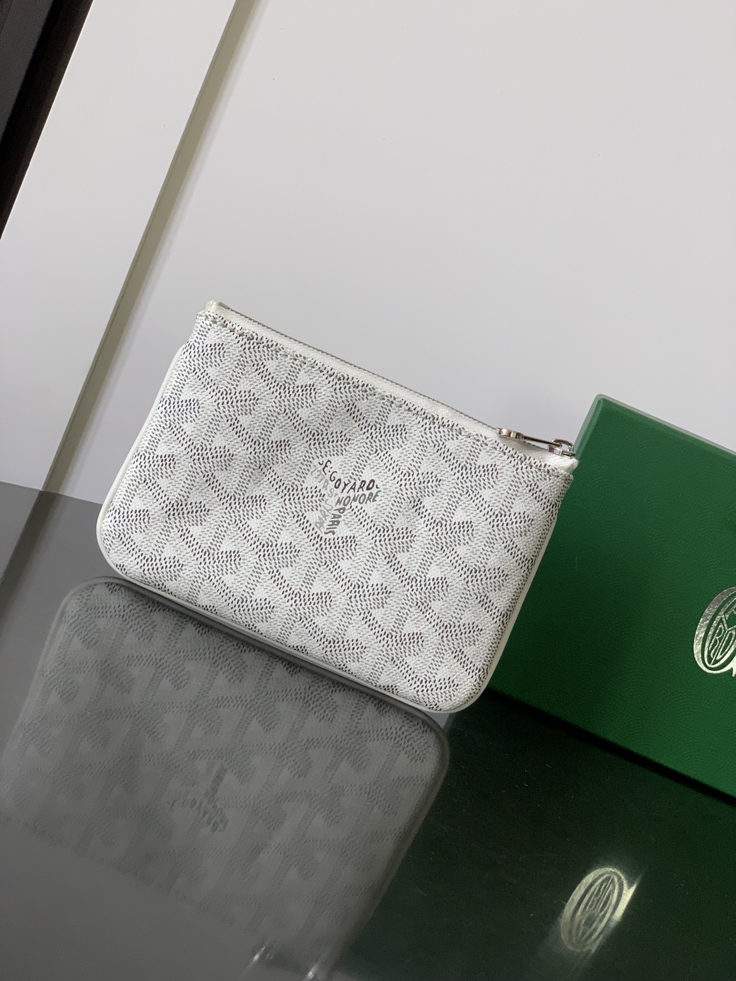 Goyard Sénat Mini Pouch in White