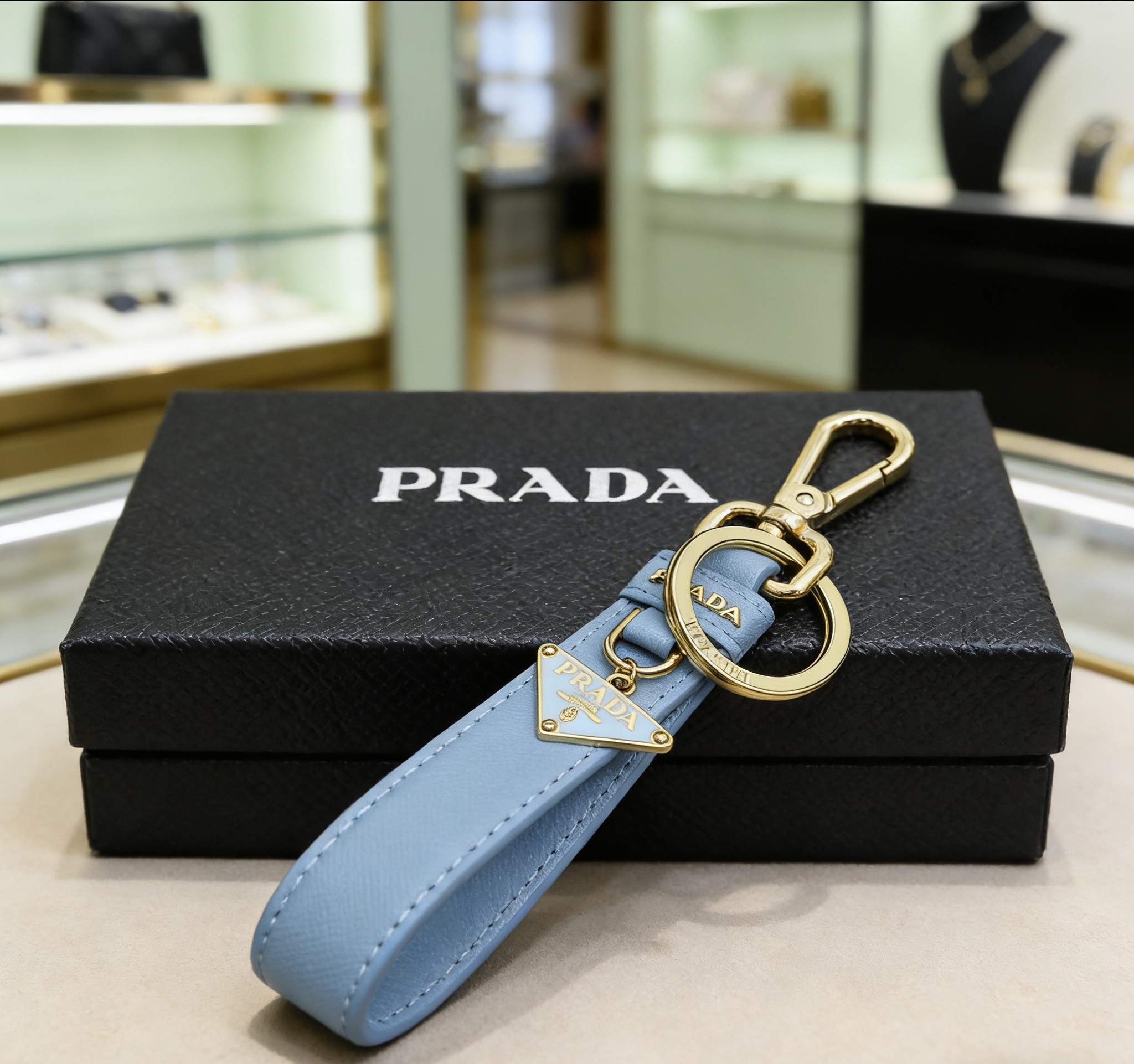 Prada Saffiano Key Chain
