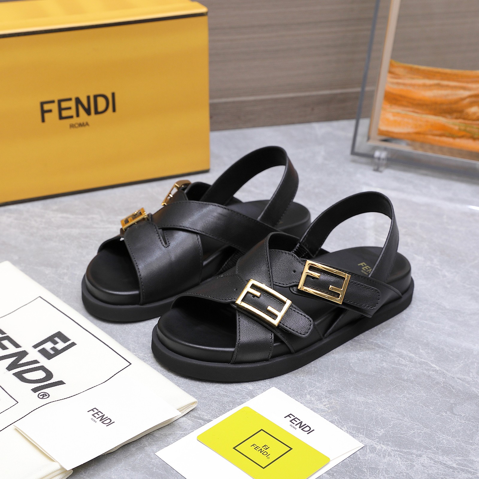 Fendi Women's Beach Leather Sandal