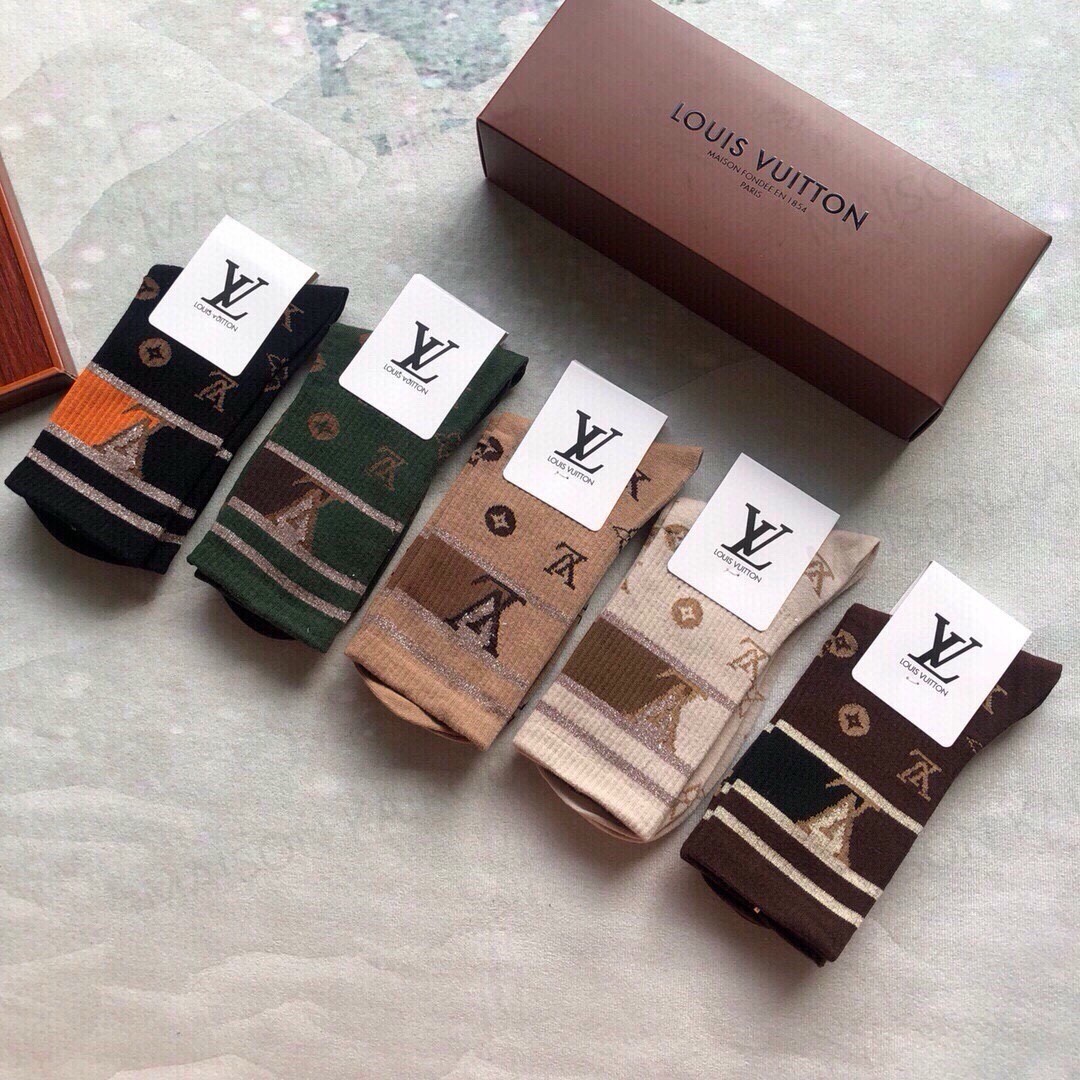 Louis Vuitton LV Socks 5-Pack - KAIROO