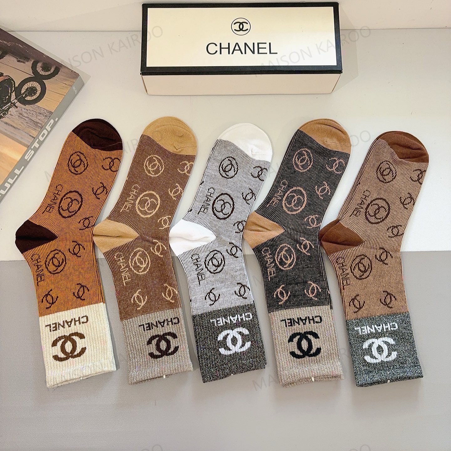 Chanel Socks 5-Pack - KAIROO