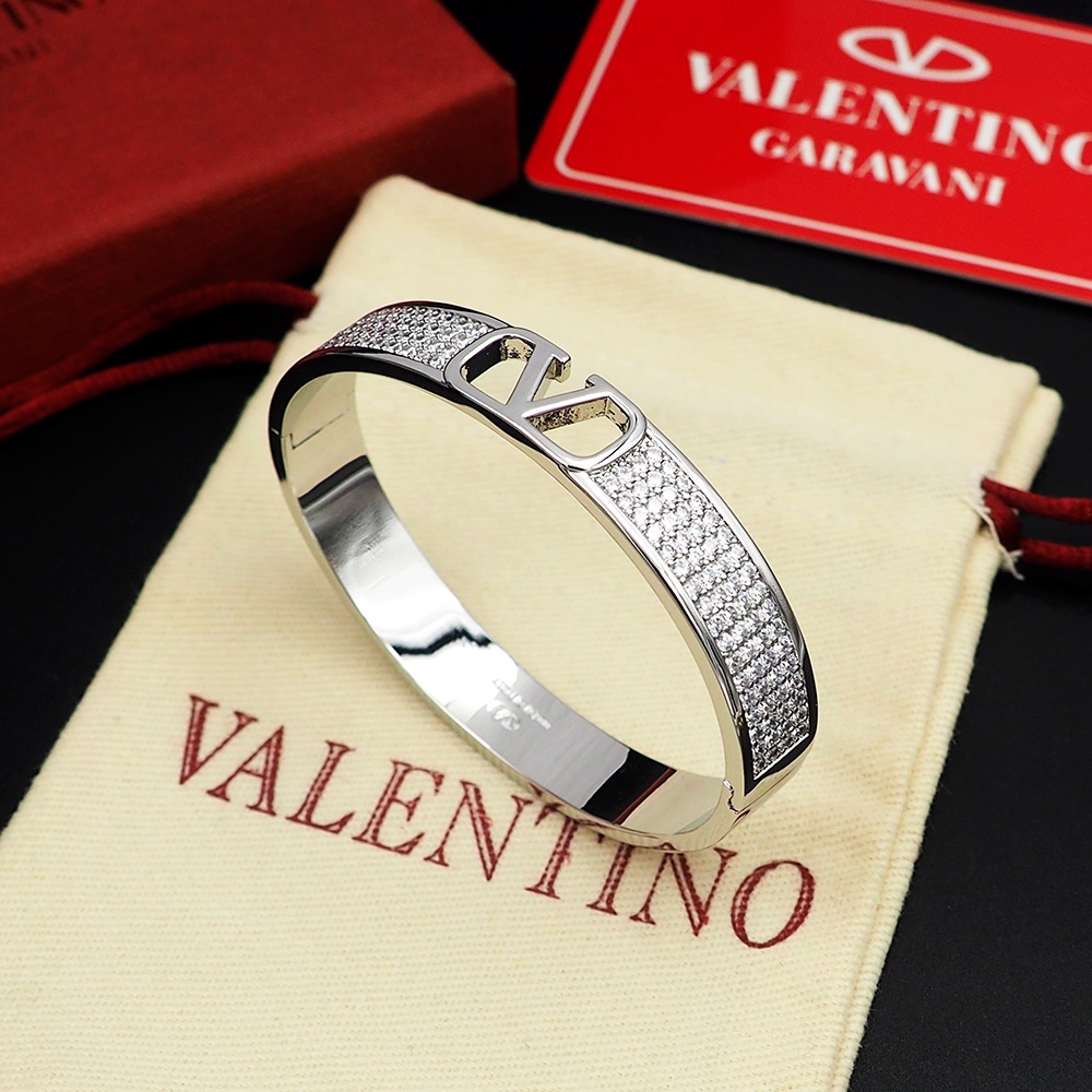 Valentino Vlogo Signature Silver Brass Bracelet