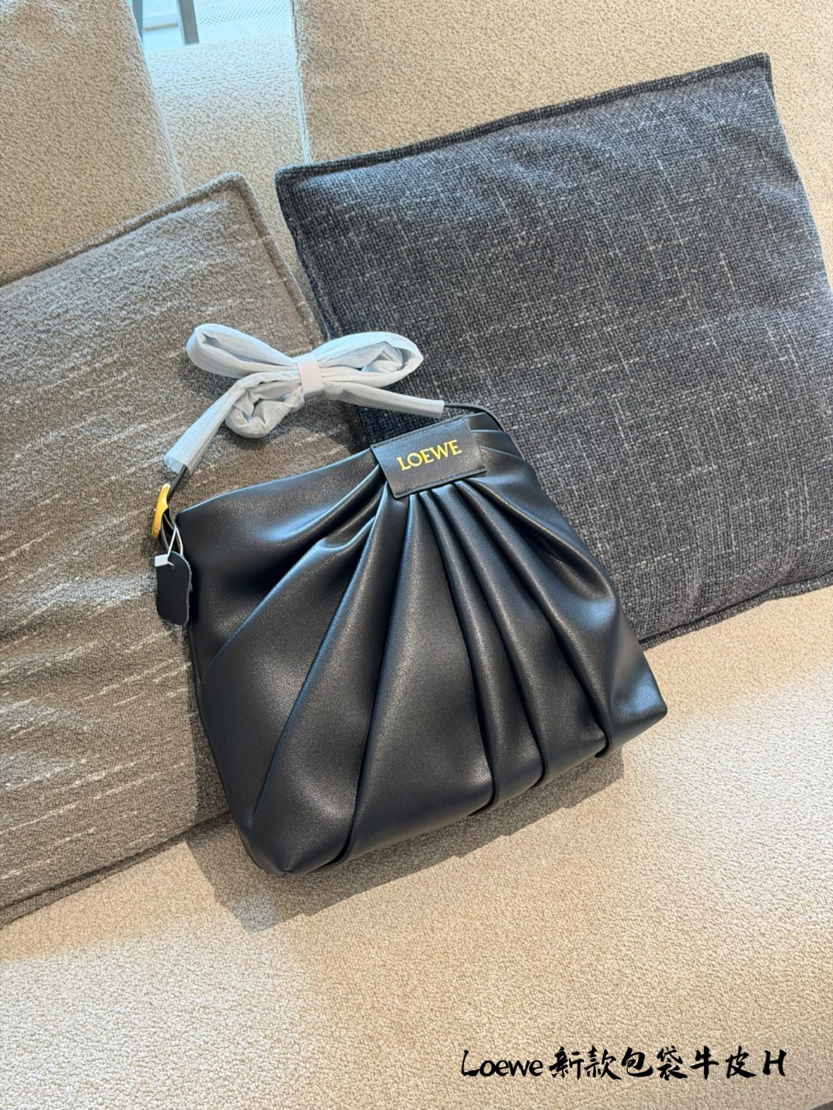 LOEWE Draped pleated tote bag