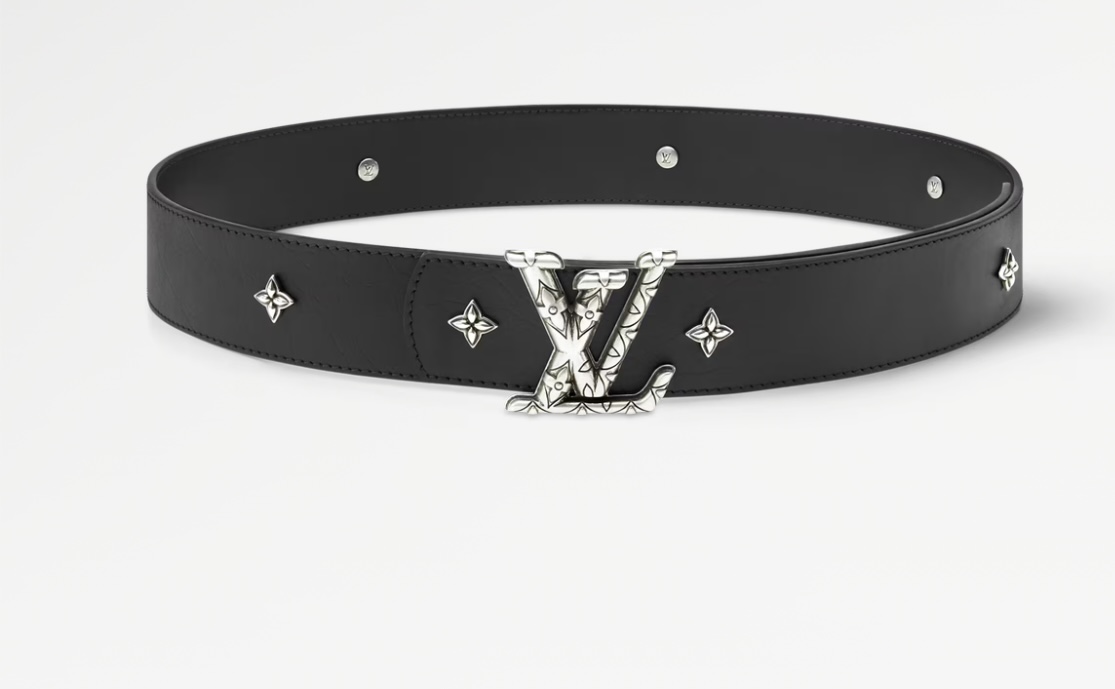 LV Dimension Drift Flower Studs 40mm Reversible Belt