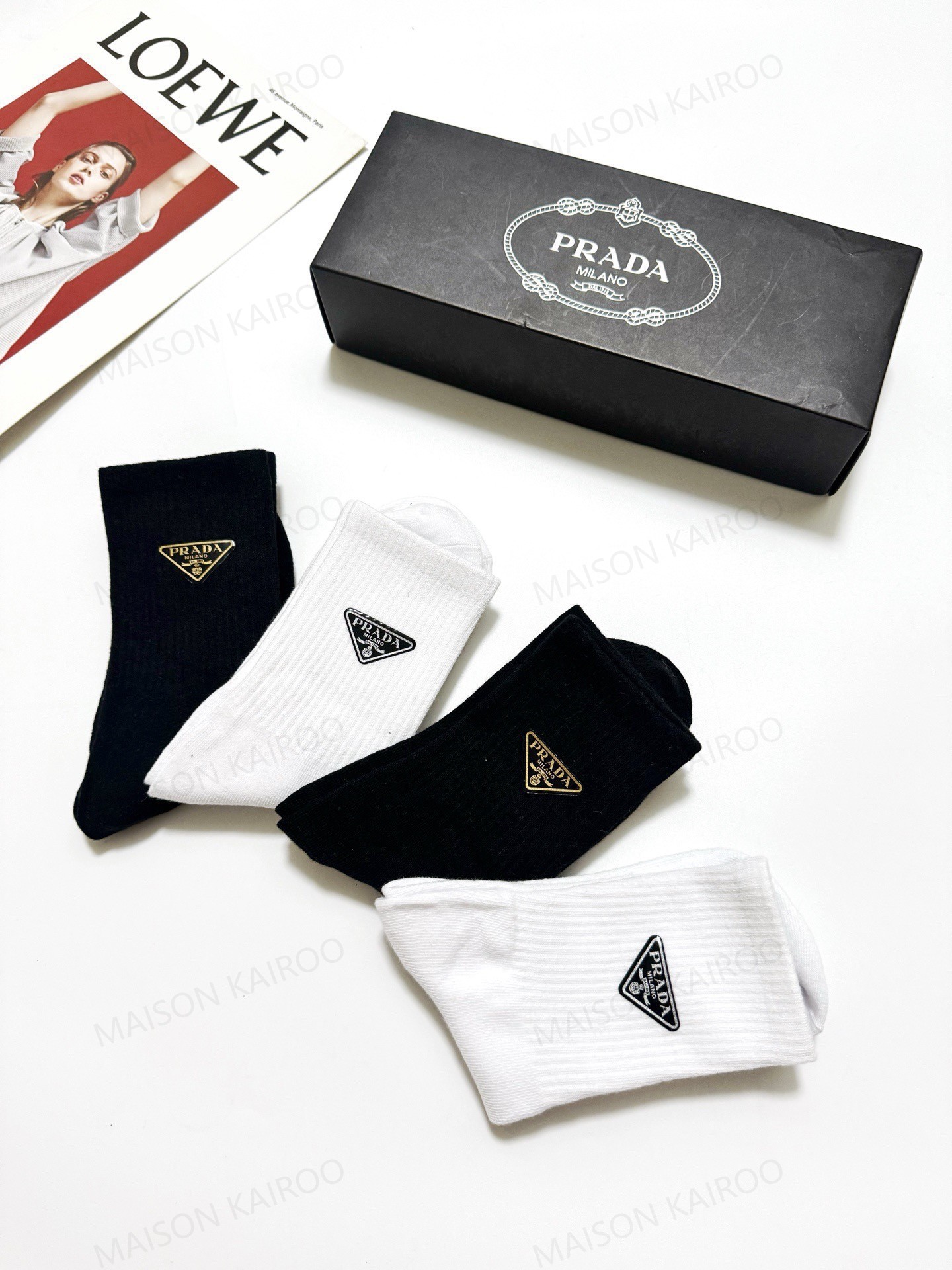 Prada Socks 4-Pack - KAIROO