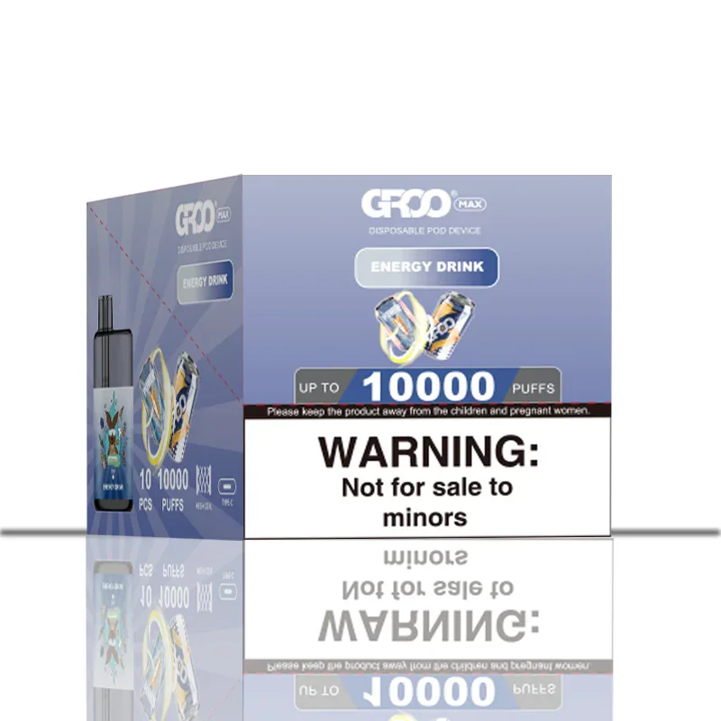GROO MAX 10K Rechargeable Disposable Vape – Energy Drink - Vaba Vape-Shop