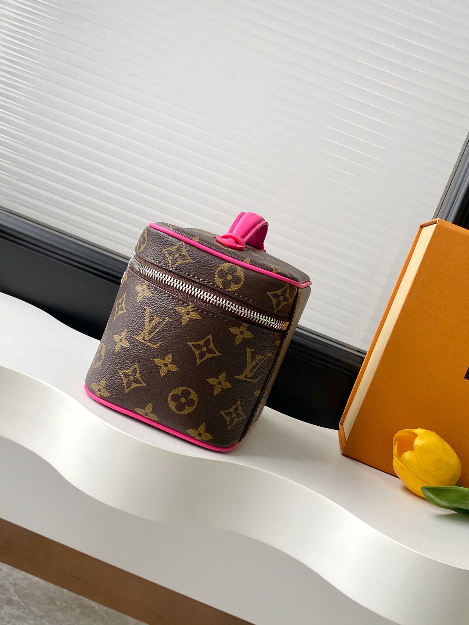 Louis Vuitton LV Makeup Box Nice Mini Pondichery Pink M12650