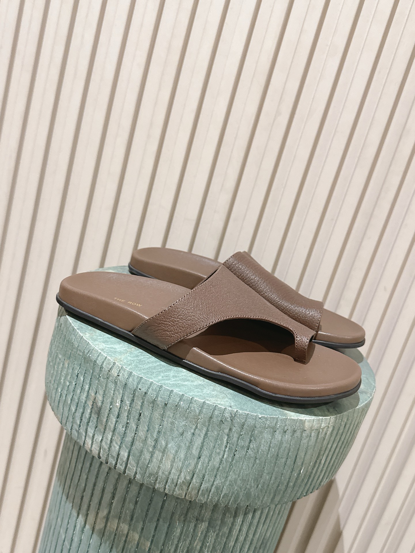 The Row Leather Beach Flip-Flop