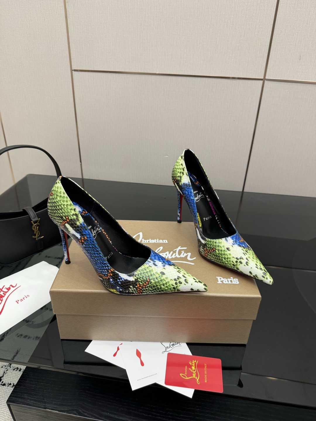 Christian Louboutin Python leather Pump
