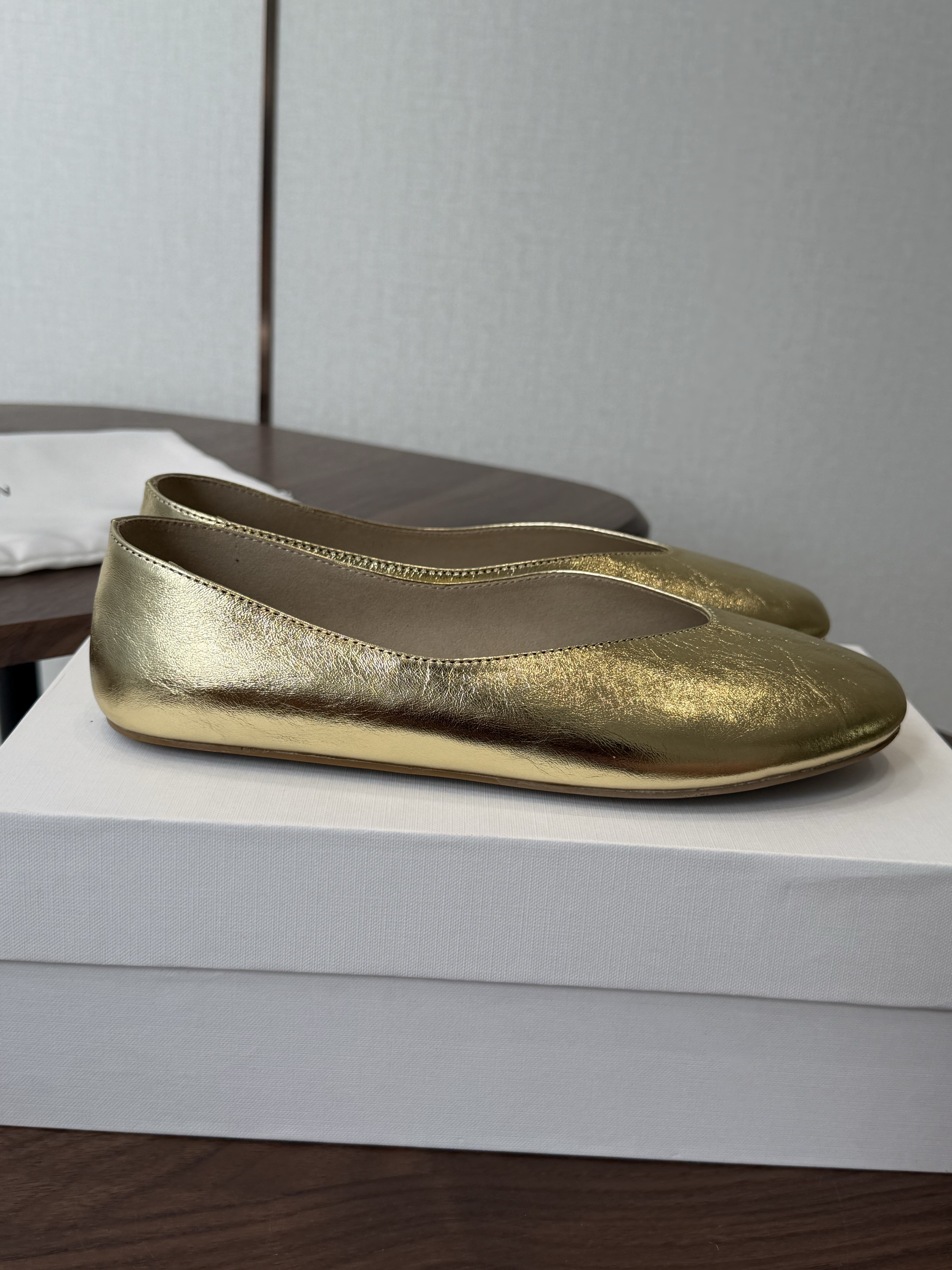 The Row Low Lambskin Ballet Flat
