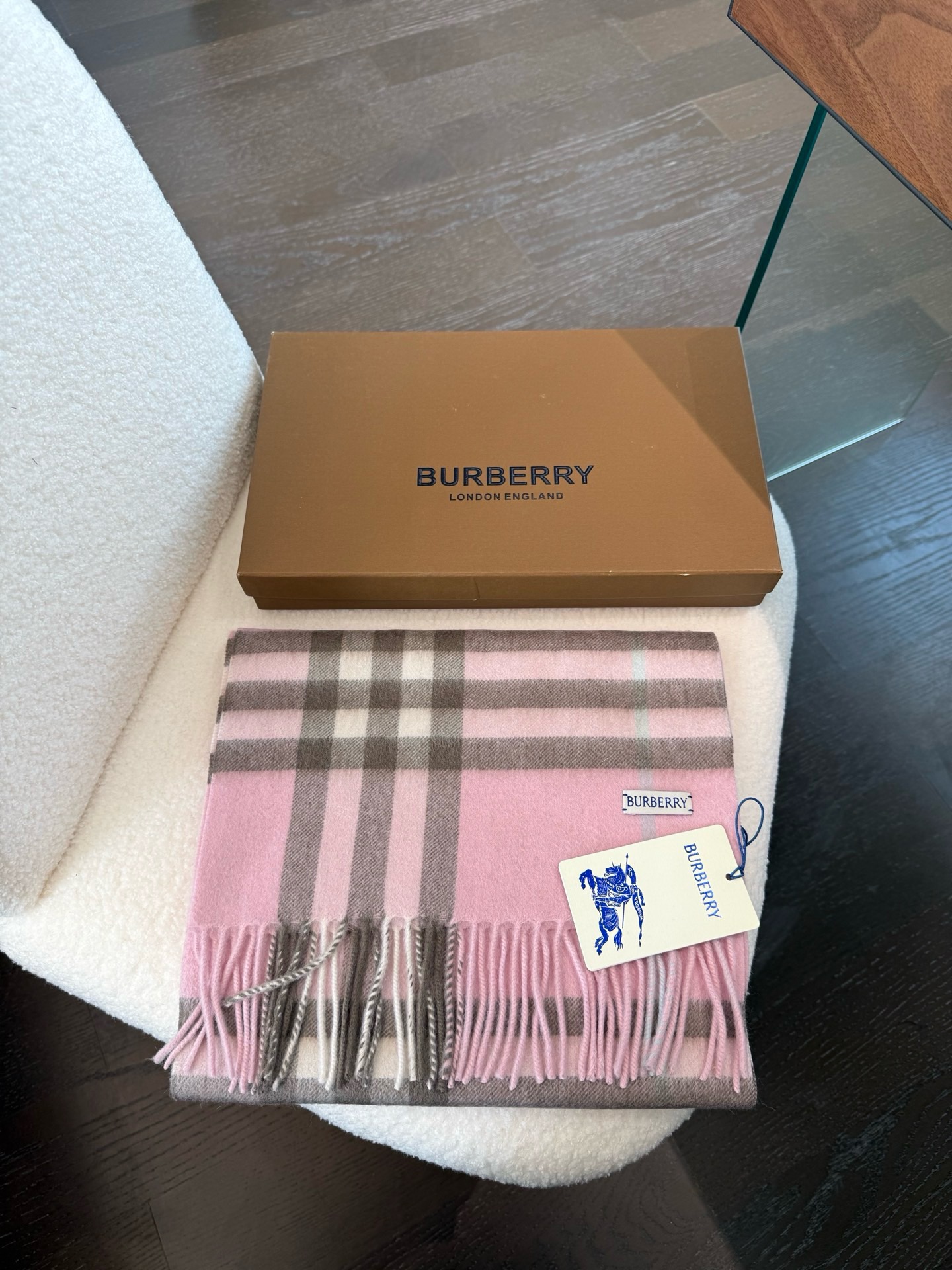 Burberry Classic Check Cashmere Scarf