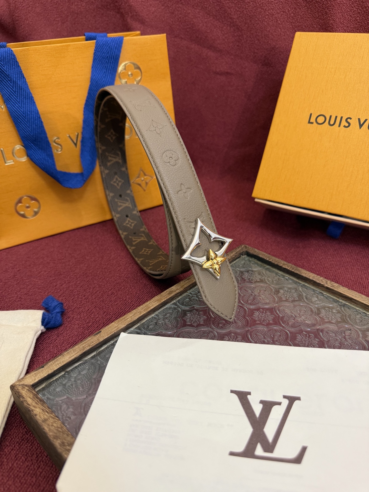 LV Flower Reversible Belt 3.0cm