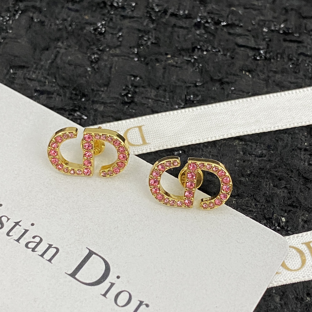 Dior Pink Zircon CD Studs