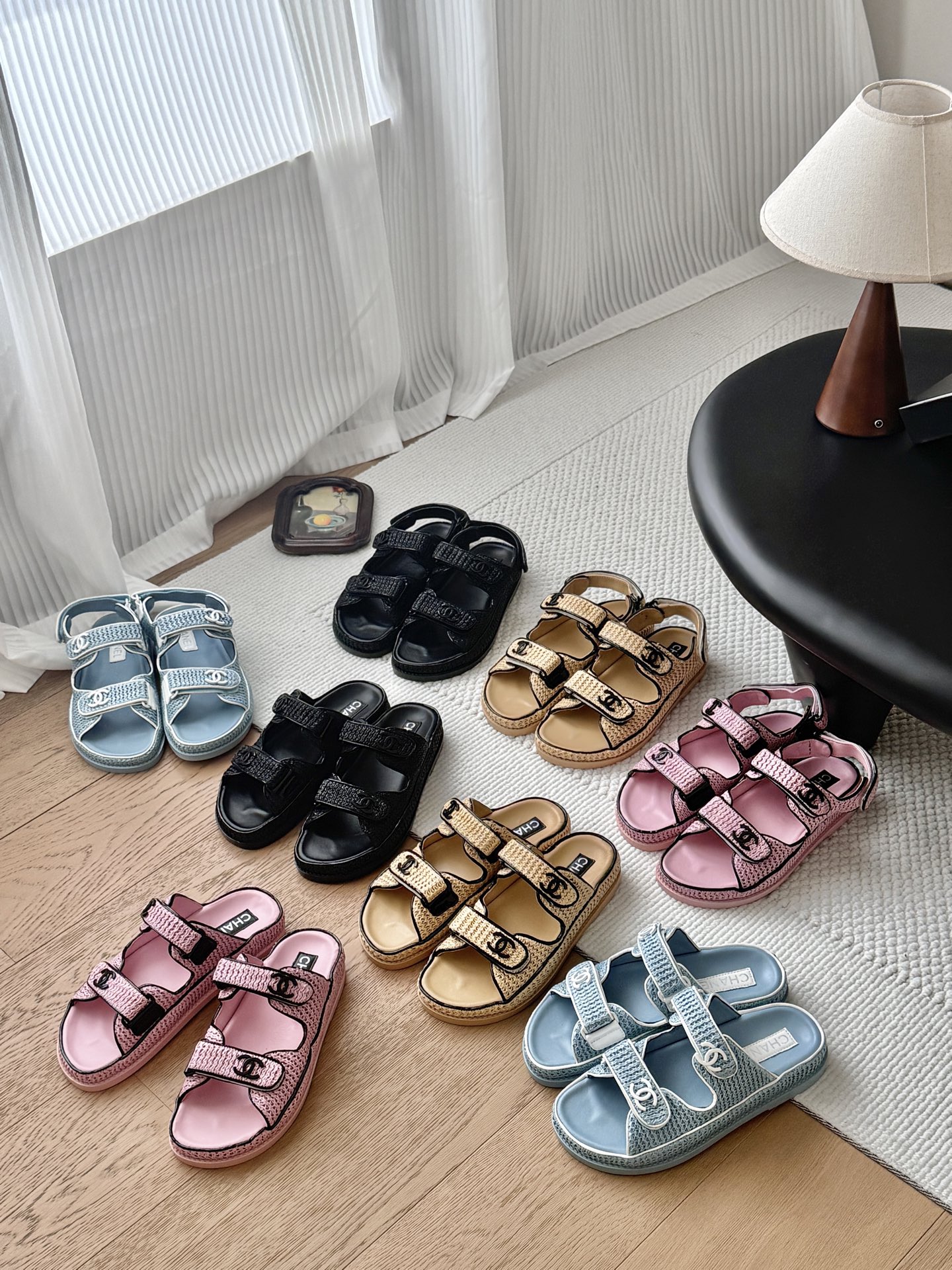 Chanel 26 CC Velcro Dad Sandals - KAIROO