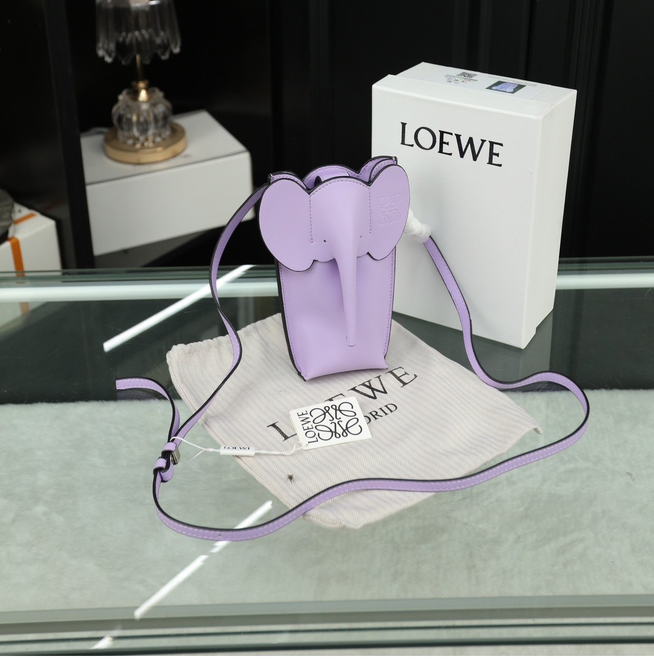 Loewe Origami-inspired Elephant Phone Pouch Crossbody Bag - KAIROO