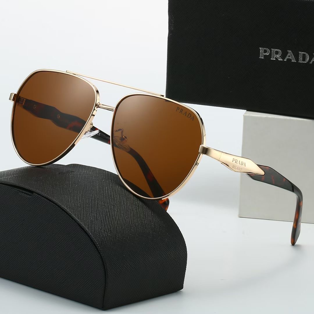 Prada Vintage-Style Aviator Sunglasses - KAIROO
