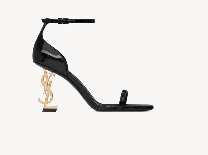 Saint Laurent Opyum Shiny Leather Sandals