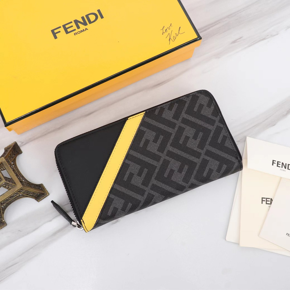 FENDI FF Printing Leather Wallte card holder