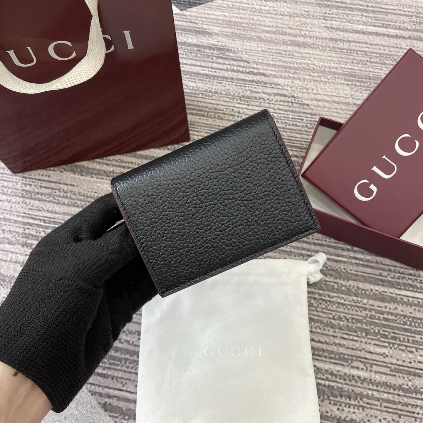 Gucci Bi-color GG Marmont small wallet 456126