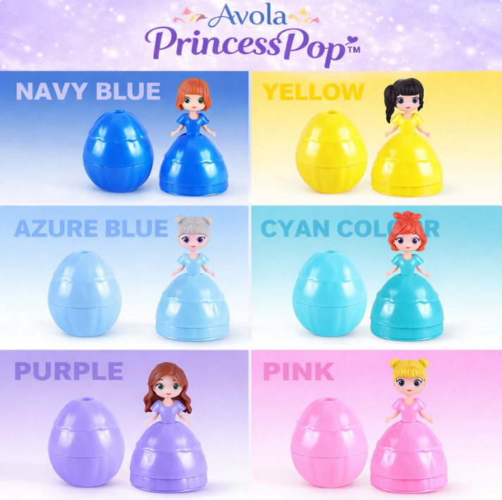 12 PCS Prefilled Princess Easter Eggs - Surprise Blind Bag Toys Inside - Non-Candy Easter Basket Stuffers & Egg Hunt Gifts for Girls (Classroom Prizes)