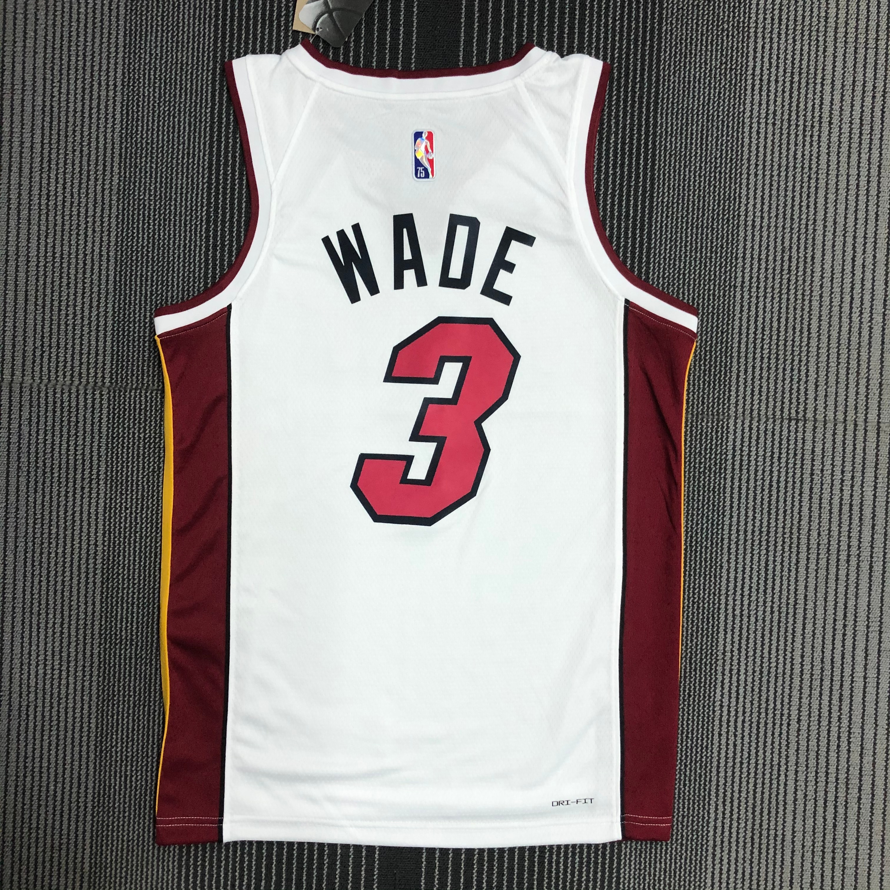 75TH anniversary  Miami Heat White  No.3 Wade