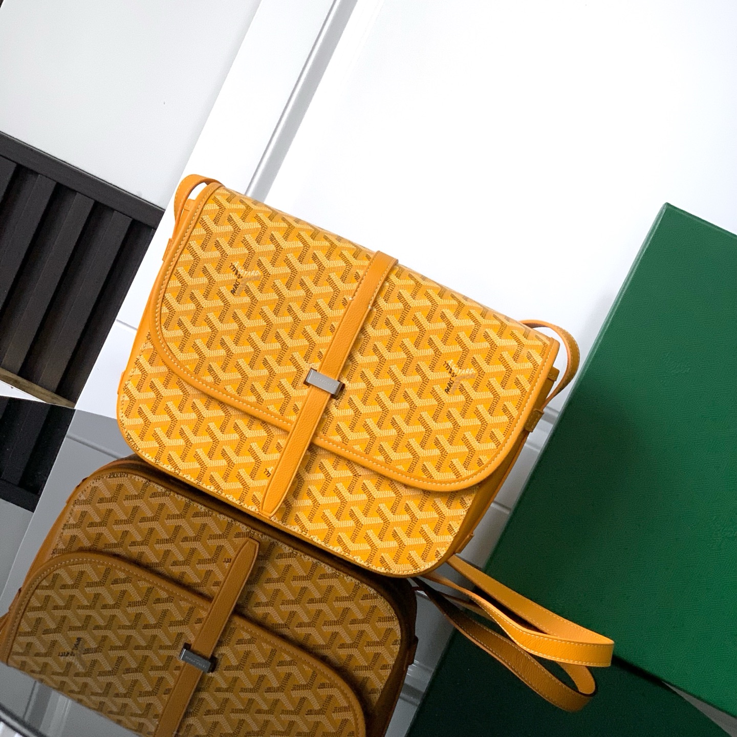 Goyard Belvedere MM Bag in Yellow