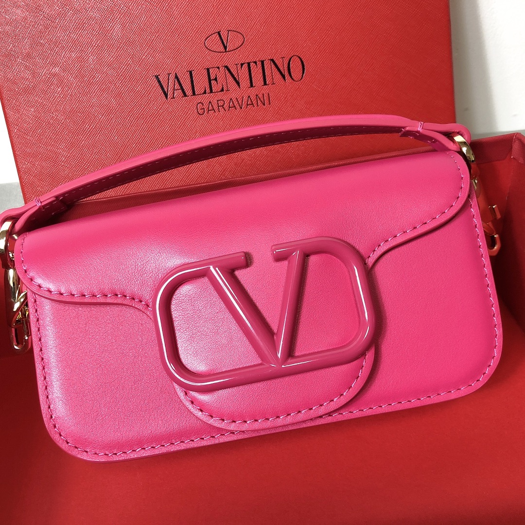 Valentino Small Garavani Loco Bag in Calfskin and crystals-Fuchisa