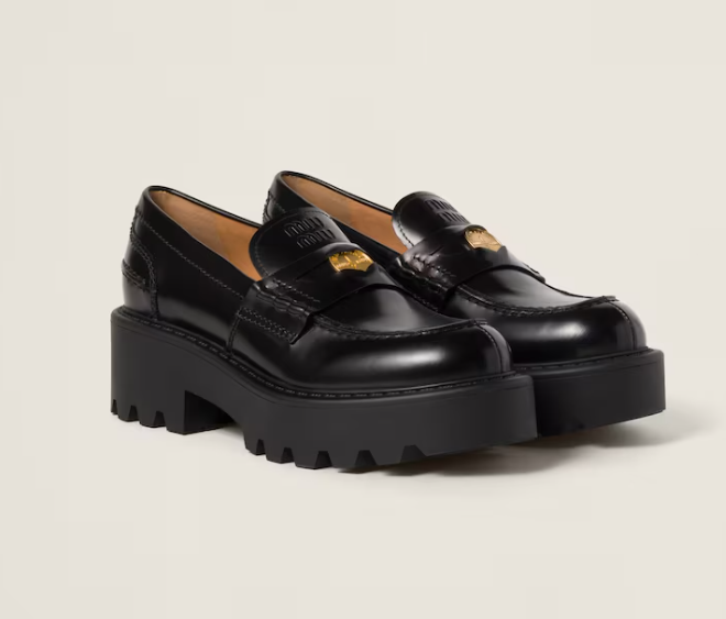 Miu Miu Leather Mocassins