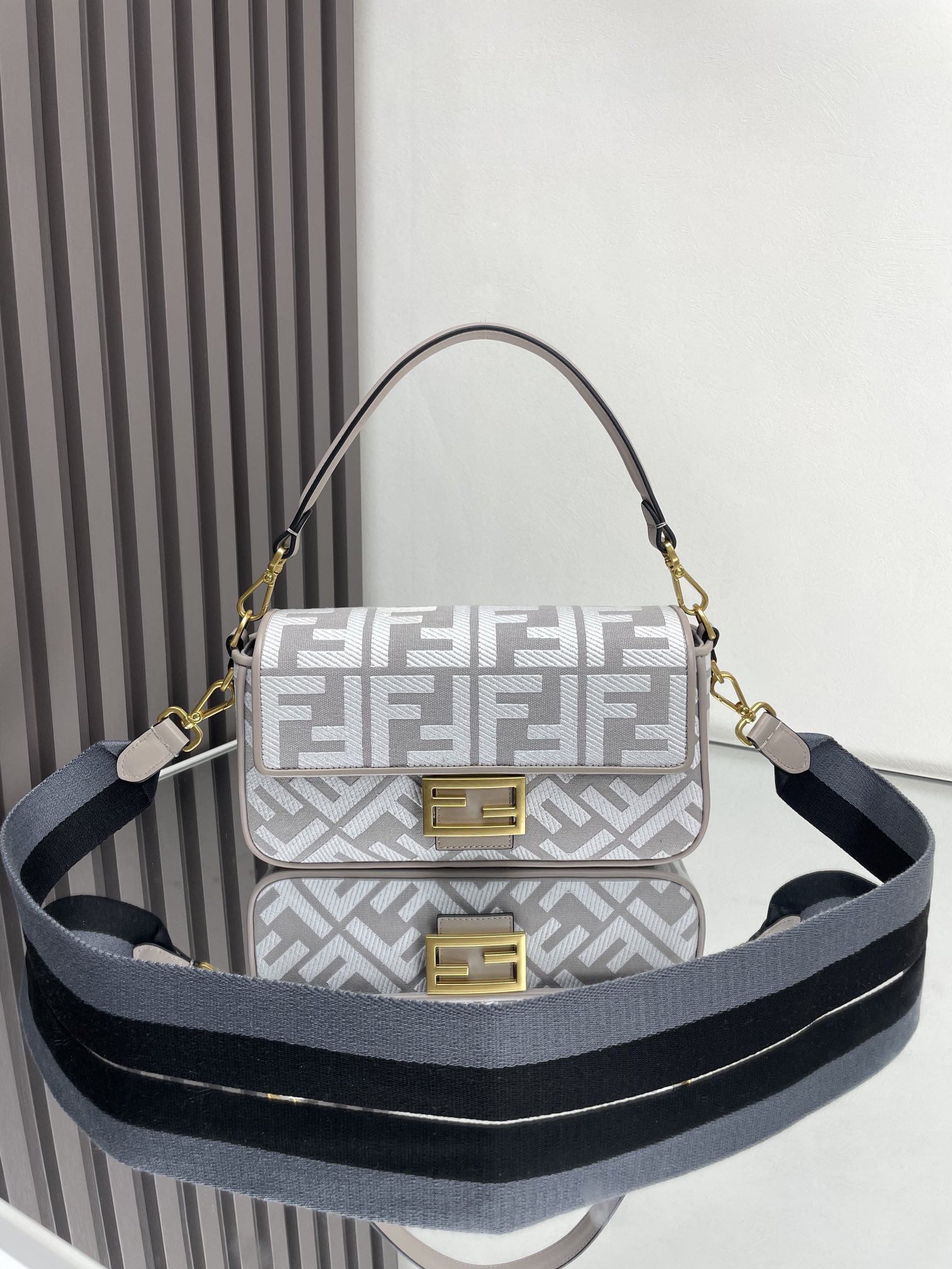 Fendi Medium Baguette FF Canvas