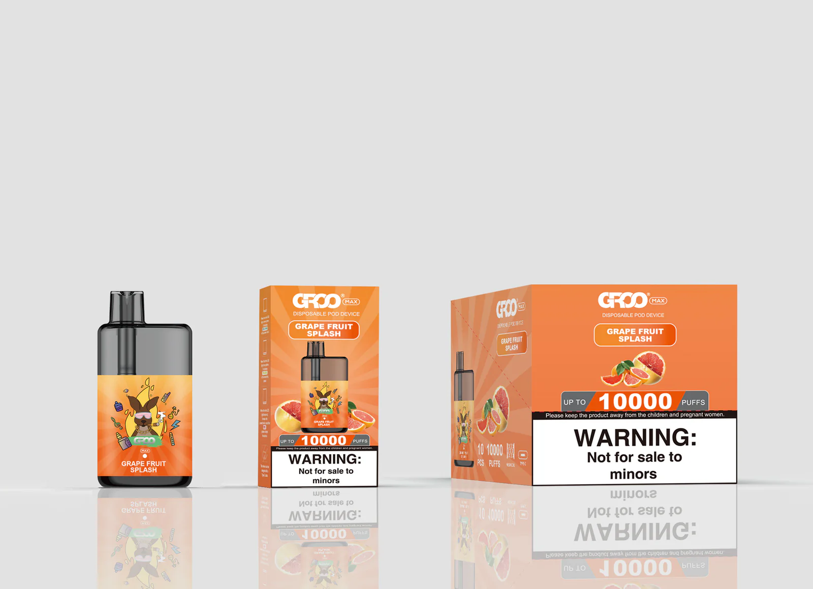 GROO MAX 10K Rechargeable Disposable Vape – Grape Fruit Splash - Vaba Vape-Shop