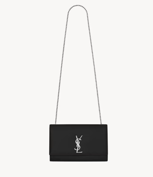 Saint Laurent Black Grained Calfskin Medium Kate