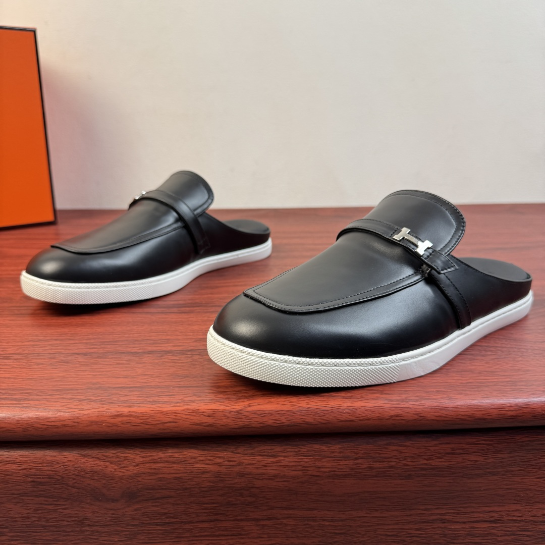 Hermes Men's Mix leather Mule