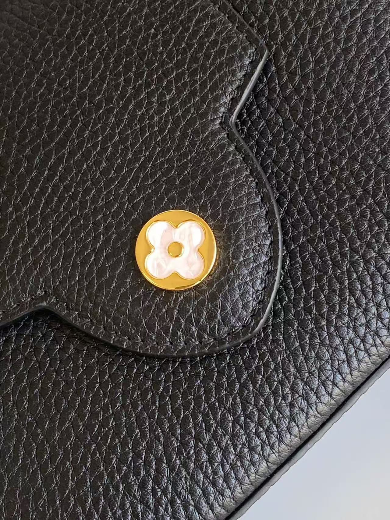 Louis Vuitton LV Black Shell Logo Handbag Shoulder Bag
