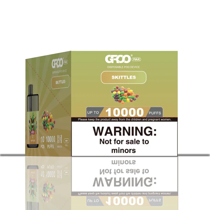 GROO MAX 10K Rechargeable Disposable Vape – Skittles - Vaba Vape-Shop