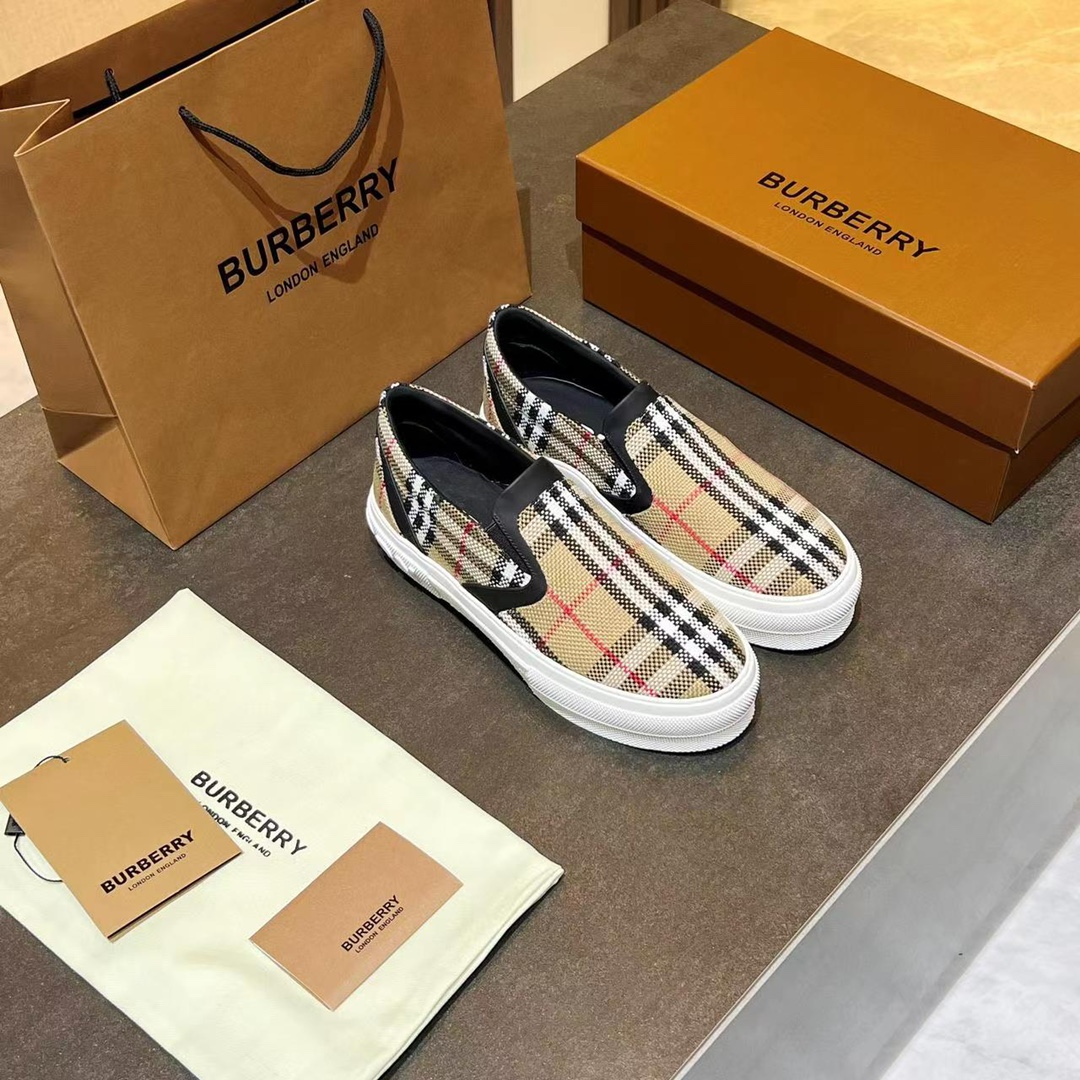 Burberry Check Unisex Loafer Sneakers