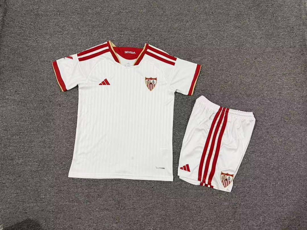 Kids Sevilla Home Jersey Suit 26/27 | Soc Jersey - Premium Football Jersey