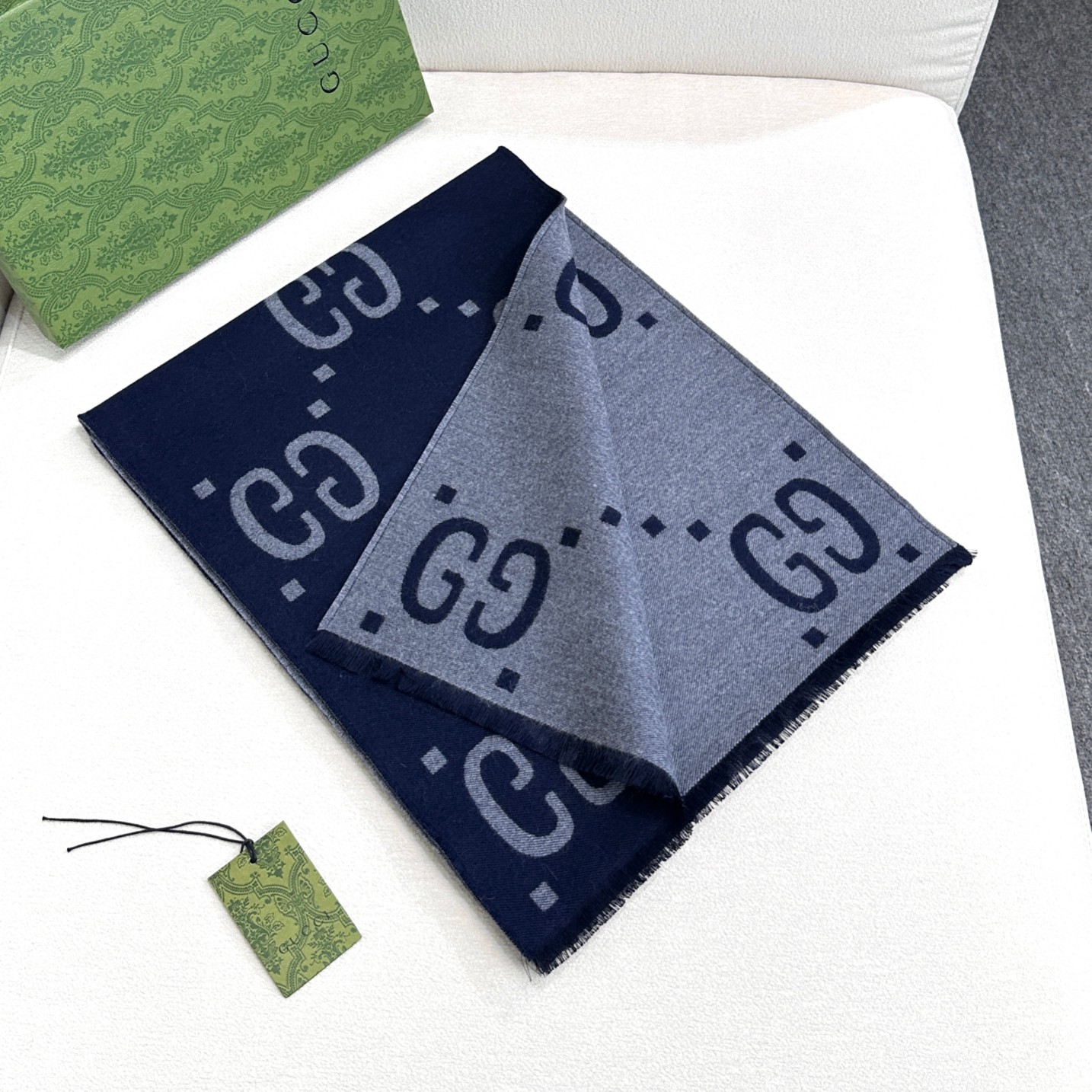 Gucci Classic GG wool and cashmere Scarf