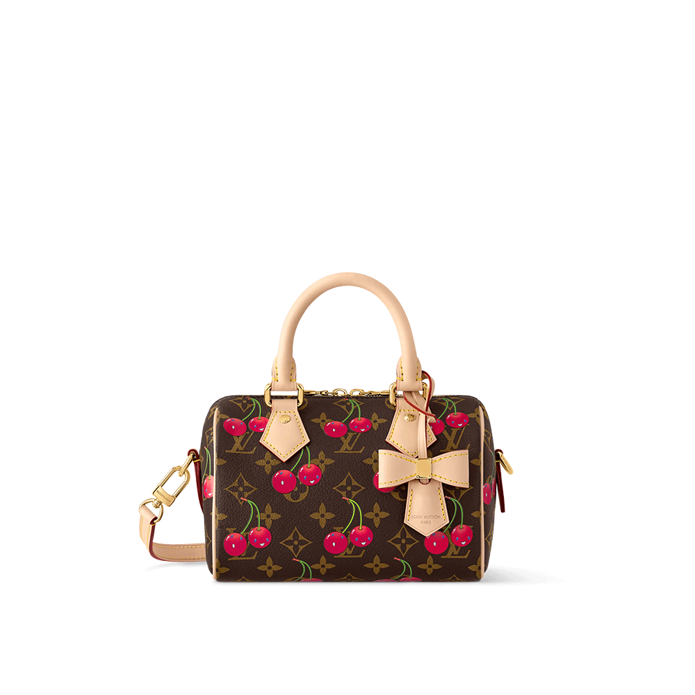 Louis Vuitton LV x Takashi Murakami Cherry Speedy Bandouliere Handbag