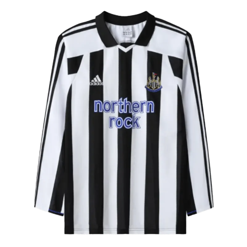 Newcastle United Retro Long Sleeve Jersey Home 2003-04