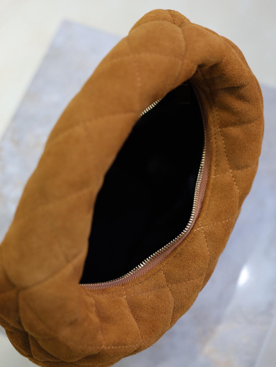 Saint Laurent ysl bags ICARINO in quilted suede in Brown