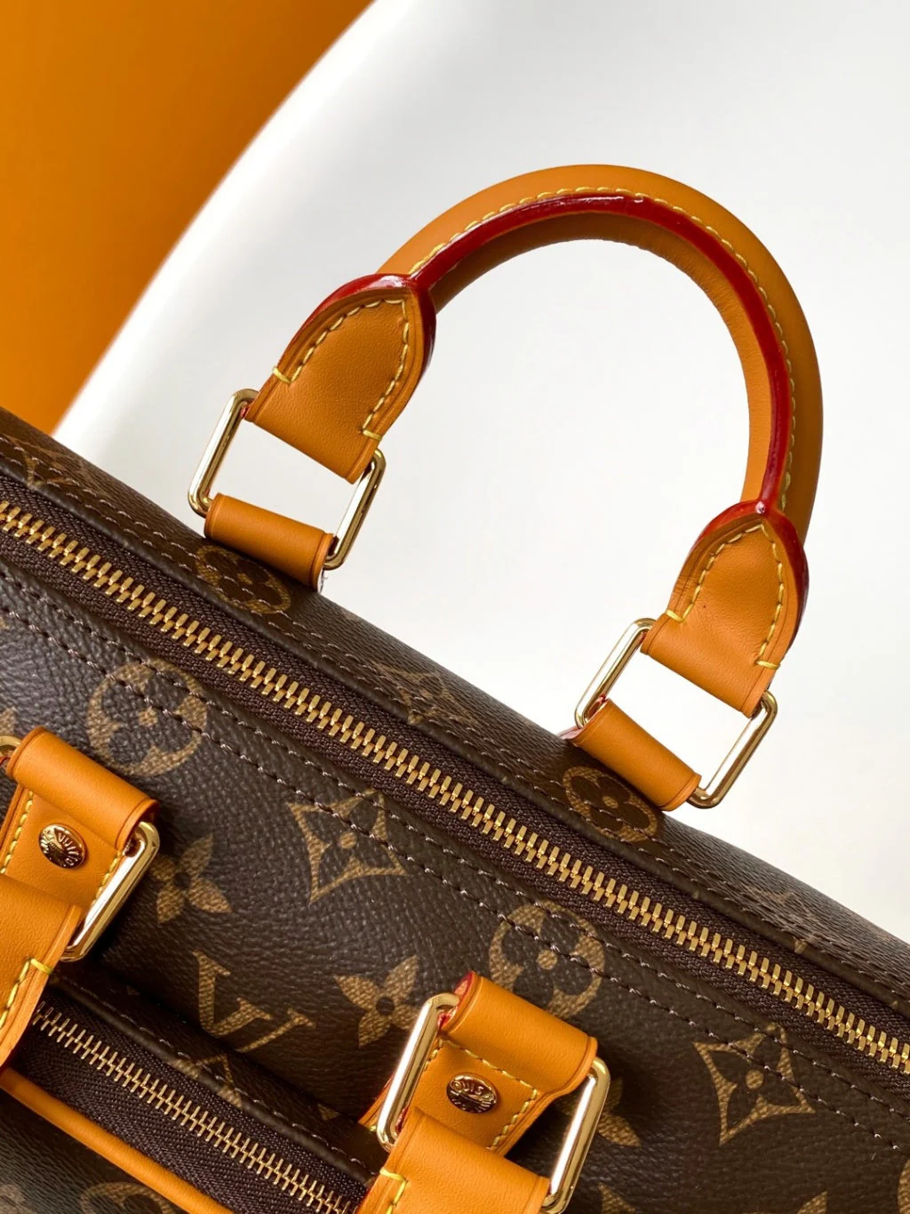 Louis Vuitton LV M14026 Keepall Bandoulière Cargo 25 Brown Monogram Caflskin GHW