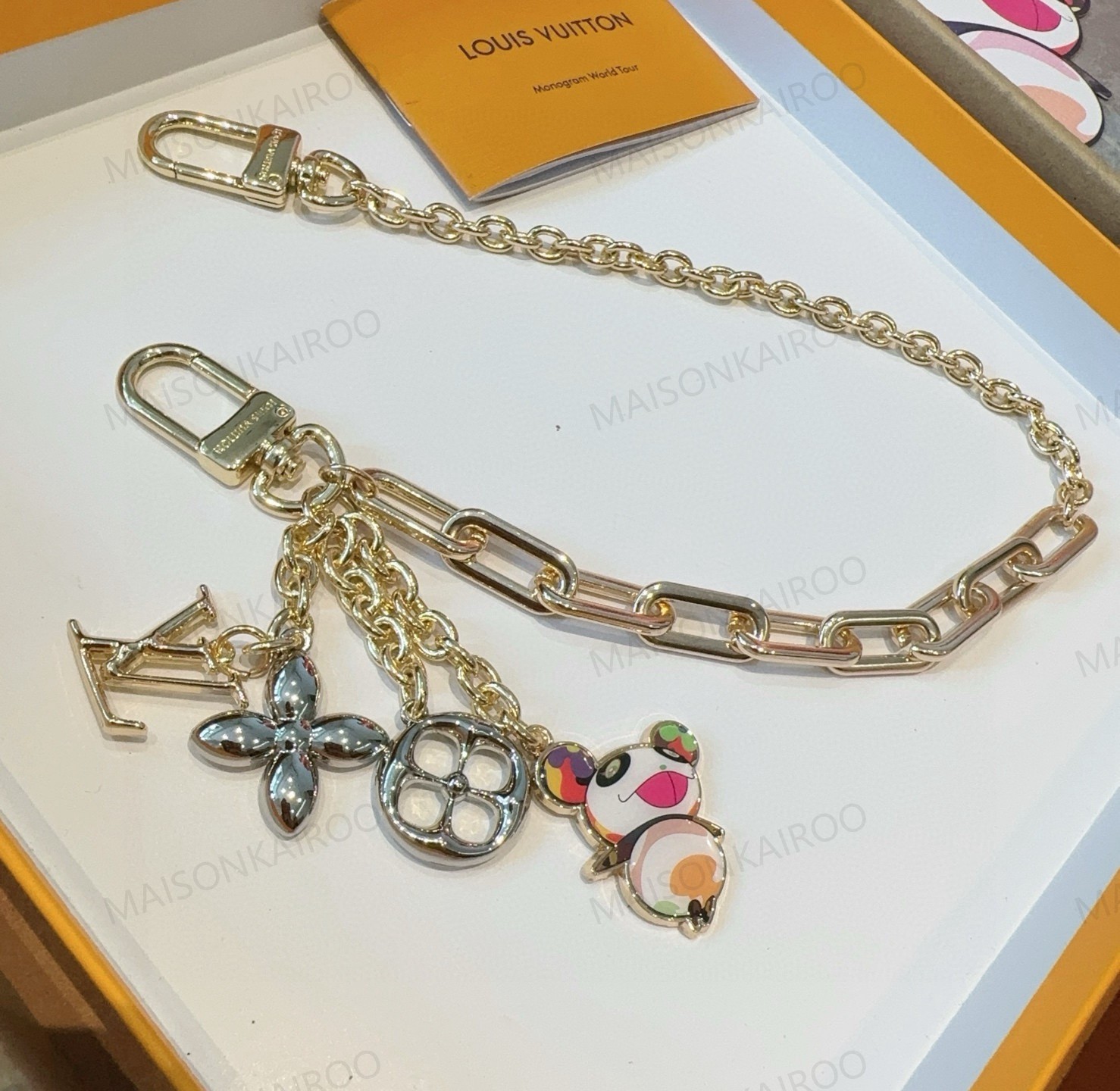 Louis Vuitton LV Color Panda Mascot Chain Bag Charm - KAIROO