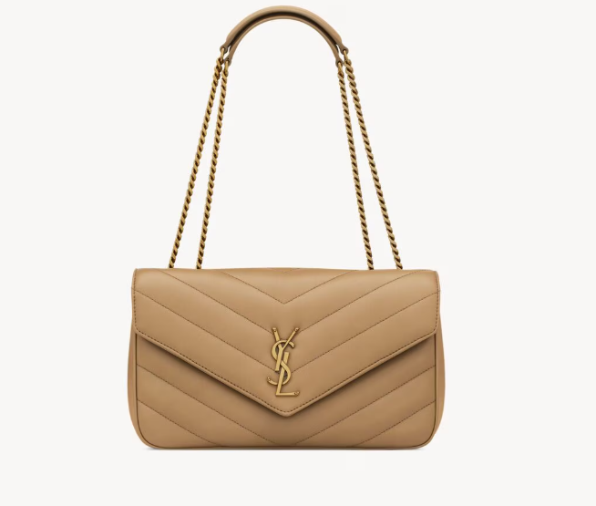 Saint Laurent Tan Loulou Lambskin Medium Shoulder Bag
