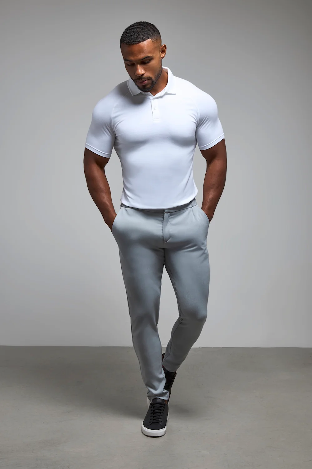 Athletic Fit Polo Shirt in White